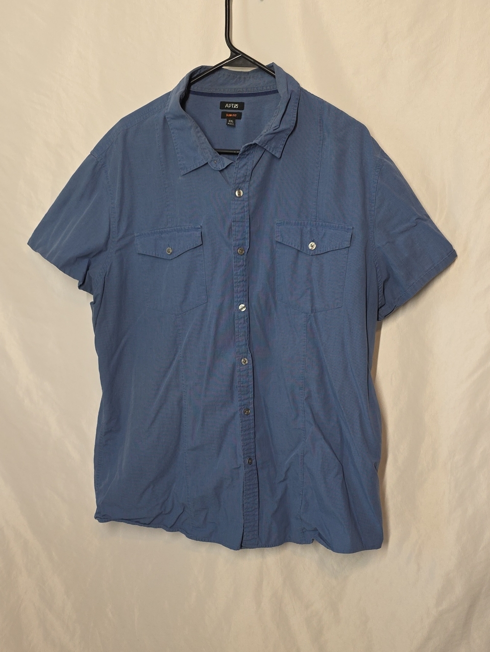 Apt. 9 Short Sleeve Button-Down Shirt - Blue